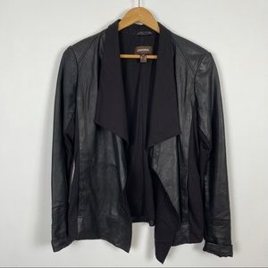 soft leather waterfall jacket
